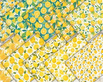 Lemon Digital Paper Lemon Printable Paper Lemon Pattern Lemon Background Lemon Seamless Pattern Cute Lemon Paper Lemon Scrapbooking Paper