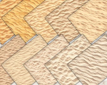 Sand Texture Digital Paper, Seamless Desert Pattern (PNG)