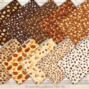 Kaffeebohnen Digitales Papier Kaffee Printable Paper Kaffeebohnen Muster Kaffeebohnen Hintergrund Kaffee Seamless Pattern Kaffeebohnen Papier