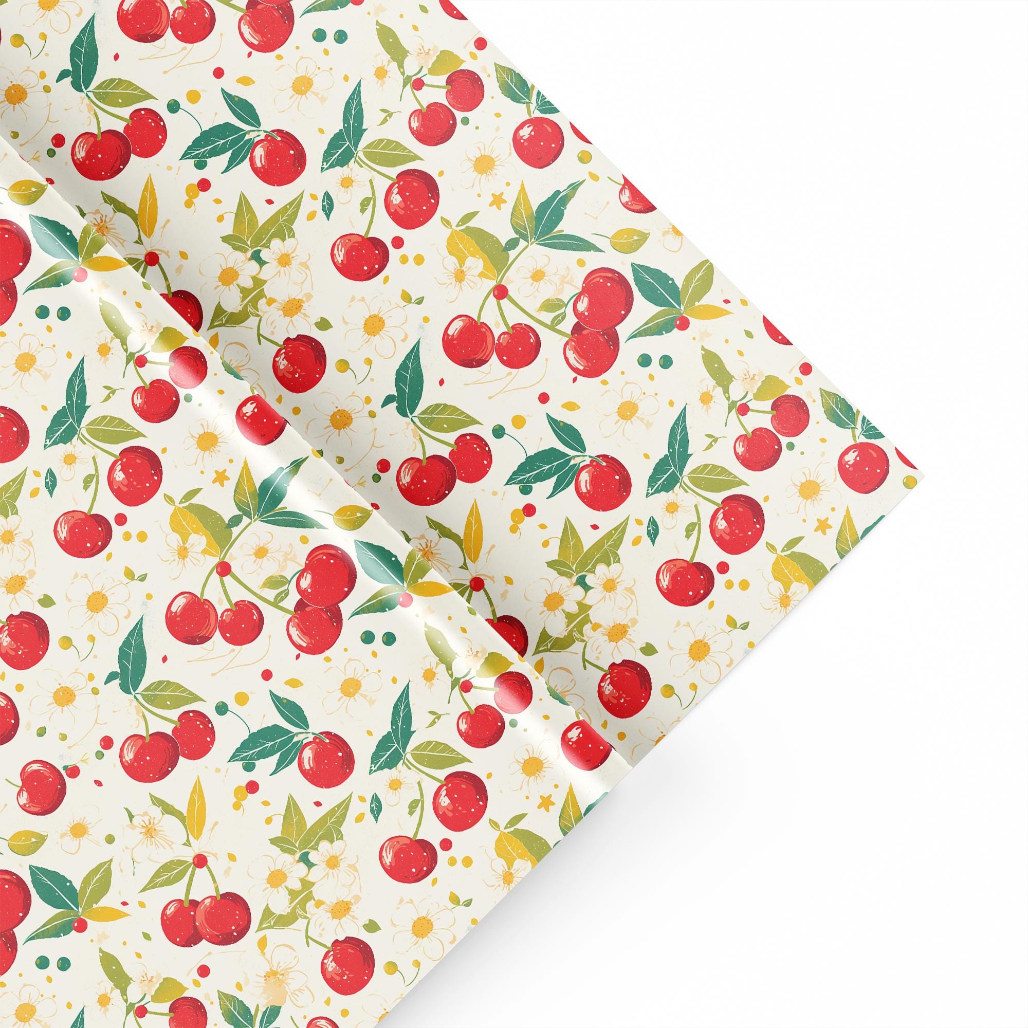 Cherry Digital Paper Cherry Printable Paper Cherry Pattern Cherry ...