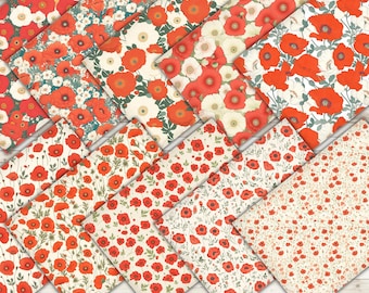Poppy Seamless Pattern Poppy Texture Poppy Scrapbooking Paper Poppy Digital Paper Poppy Printable Paper Poppy Pattern Poppy Background