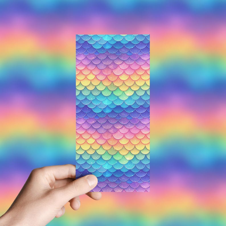 Rainbow Scales Seamless Pattern Scales Printable Paper Scales Pattern ...
