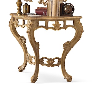 Handmade Wooden Console Table with carvings