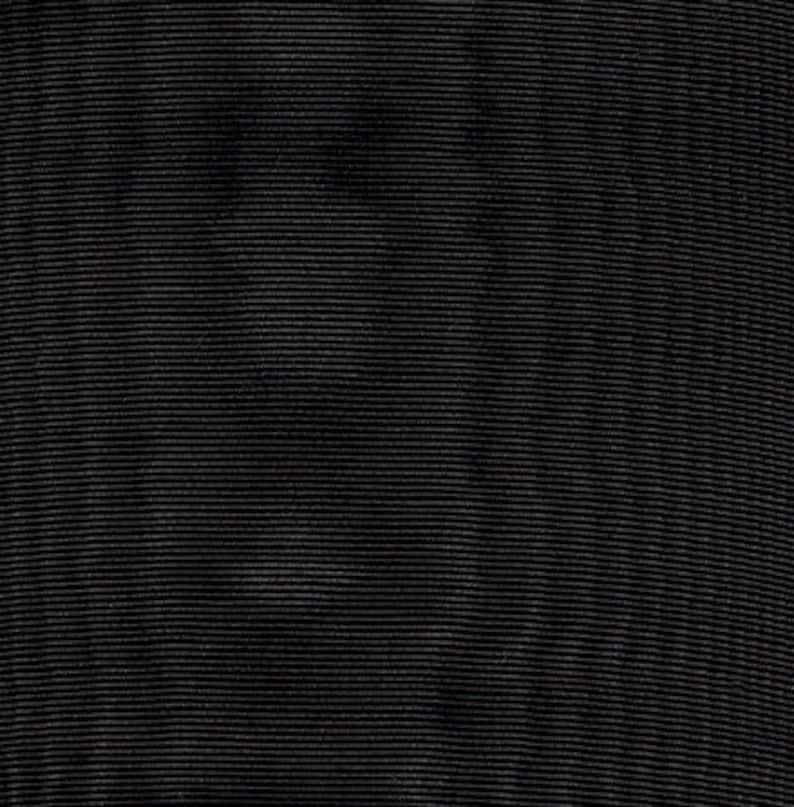 Black Moire Fabric Cotton Blend Home Decor Drapery Heavy Lining Fiber Art Crafting Watermark image 2