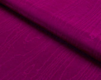 Crimson Purple Moire Fabric: Cotton Blend Watermark Taffeta for Drapery, Apparel, Crafting