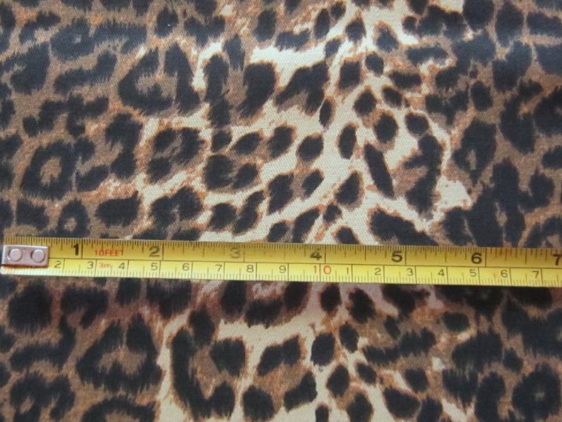 Leopard Print Cotton Fabric By the Yard Crafts Bags Upholstery | Etsy