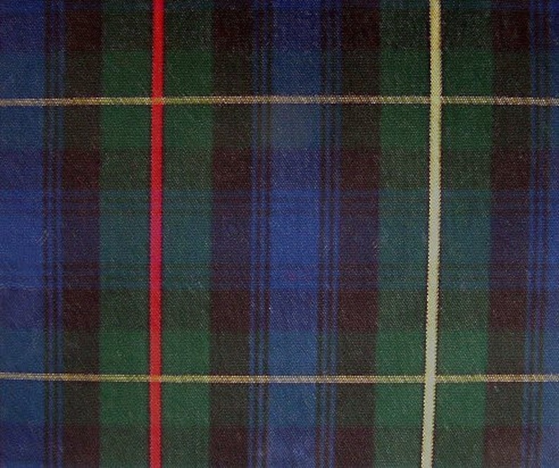 Stewart Hunting Tartan Plaid Fabric Upholstery Drapery Home Etsy