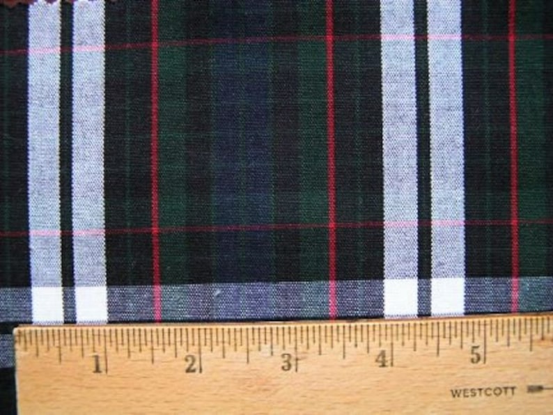 School Uniform Plaid Fabric Green Navy White Red Drapery Etsy