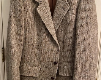 Harris Tweed Blazer Men’s Size 38 Regular Medium Brown Sportscoat Made in Britain
