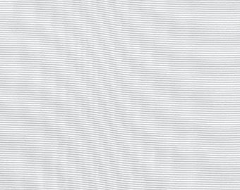 Tela de moiré color blanco nube, mezcla de algodón, tafetán, multiusos, estampado cascada, cortinas, forros, prendas de vestir.