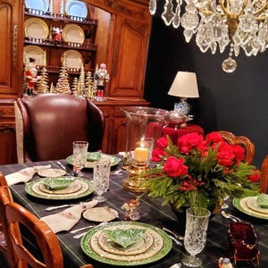 Custom Made Plaid Table Linens ANY SIZE Or SHAPE Holiday Tablecloth Napkins Runners Tree Skirts Various Patterns Special Event Wedding