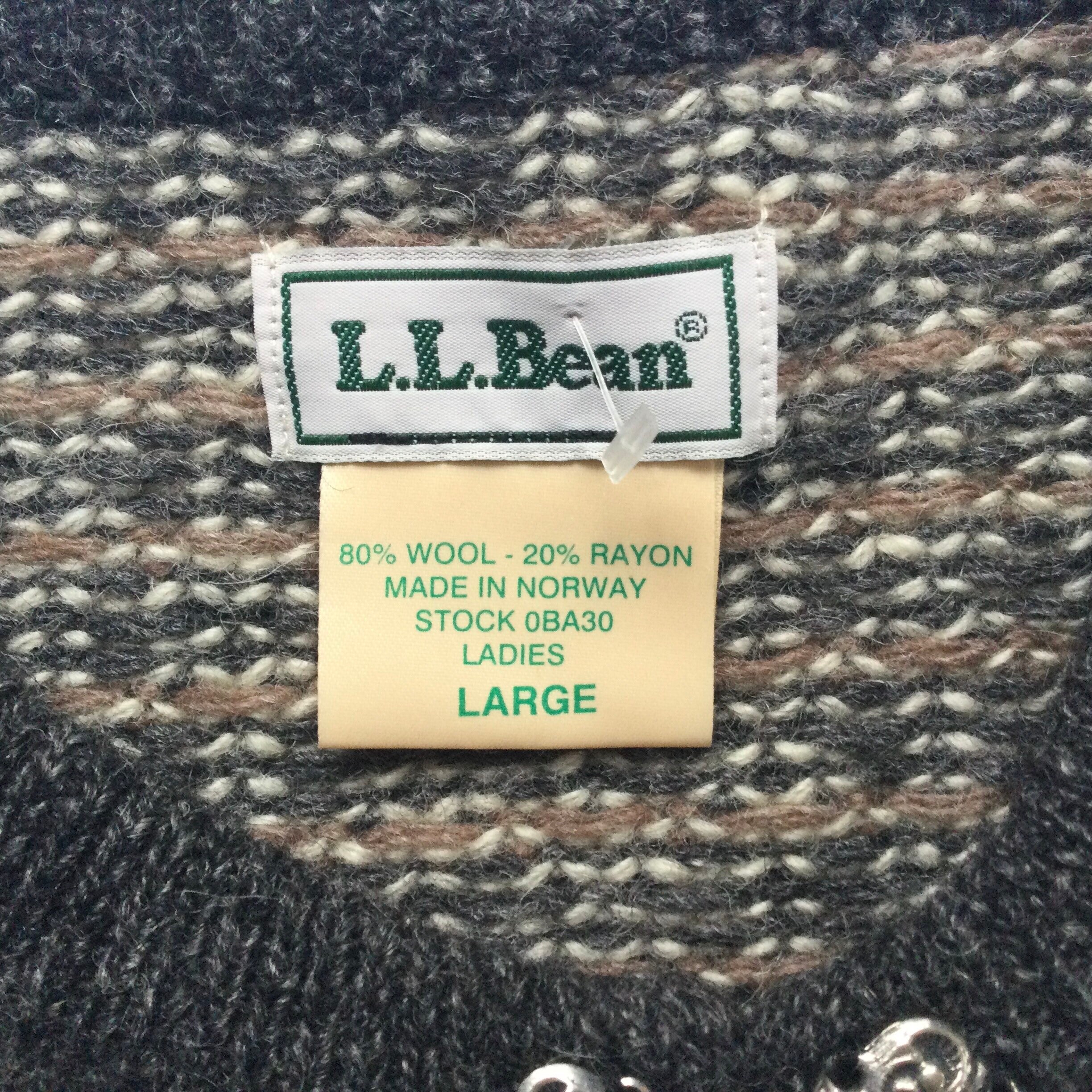 ll bean wool cardigan