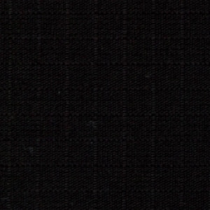 May include: A solid black fabric featuring a subtle, repeating grid pattern woven into the material. The texture is consistent throughout, displaying a fine, square-shaped check design that is visible across the entire surface of the dark textile.
