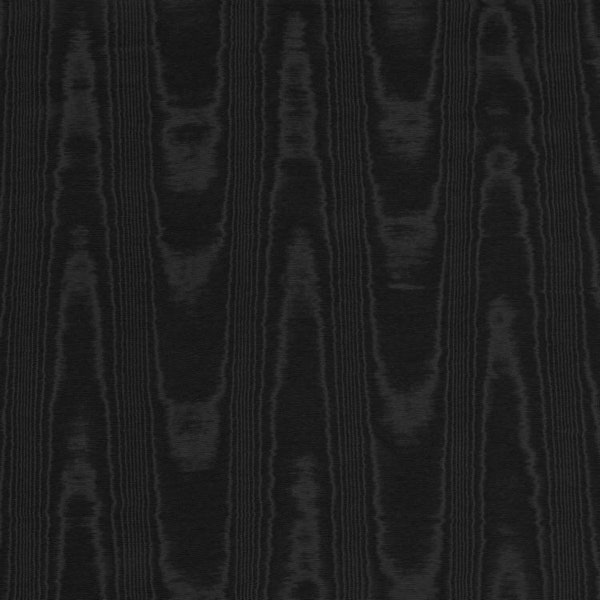 Black Moire Fabric Cotton Blend Home Decor Drapery Heavy Lining Fiber Art Crafting Watermark