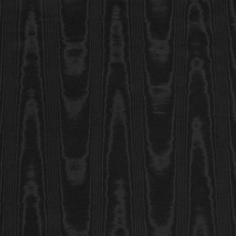 Black Moire Fabric Cotton Blend Home Decor Drapery Heavy Lining Fiber Art Crafting Watermark image 1