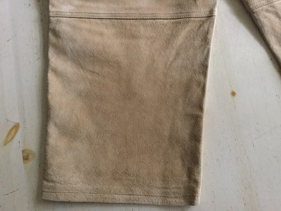 NWT RARE Vintage Genuine HEAVY Suede Culotte Pant… - image 8