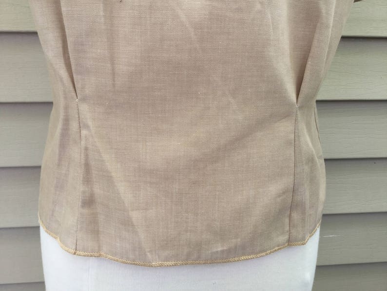 New Old Stock 1950s Beige Cotton Blouse Original Hang Tags - Etsy