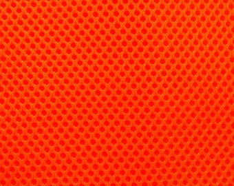 Padded Mesh Fabric FLAMING ORANGE Auto Upholstery Bags Shoes Backpacks Safety Spacer REMNANT