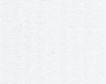 Herringbone Fabric PURE WHITE Cotton Ideal For Slipcovers Drapery Apparel Bags QUALITY Multipurpose