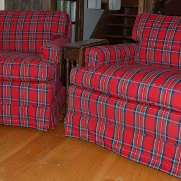 Royal Stewart Red Plaid Fabric Holiday Tartan MULTIPURPOSE Upholstery Apparel Home Decorating CRAFTS