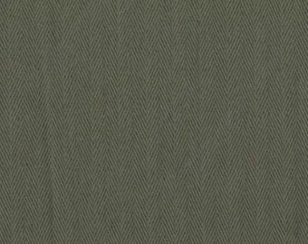 Army Green Herringbone Cotton Fabric Preshrunk Ideal For Slipcovers Drapery Apparel Bags QUALITY