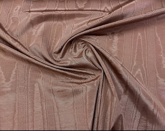 Tela de moiré color topo, mezcla de algodón, decoración del hogar, cortinas, forro grueso, arte textil, manualidades, marca de agua, castaño medio, marrón claro
