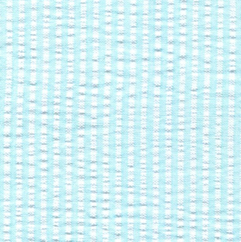 Aqua White Seersucker Fabric Seafoam By the Yard For Clothing | Etsy