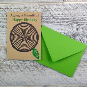 Carte d’anniversaire, ébéniste, Unique d’anniversaire, joyeux anniversaire, beau vieillissement, carte vierge, papier recyclé, plastique biodégradable, respectueux de l’environnement