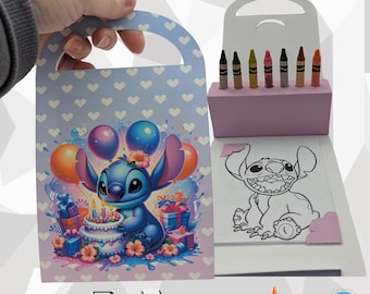 Coloring Activity Suitcase Box, Coloring, Birthday, SVG and Studio3 Format, for Cricut and Silhouette Cutting Machine