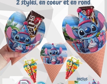 Cone-shaped candy box – Digital file for cutting machine