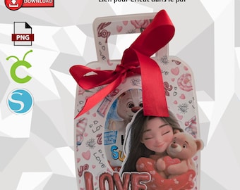 Kinder Easter/Valentine's Day egg holder (100g), SVG format, Studio3 and a link to the Design Space, for cutting machine