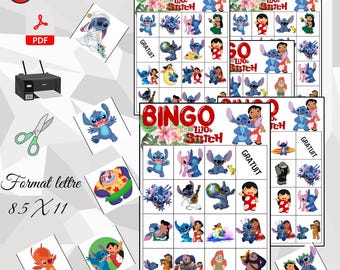 Stitch Bingo Card – Digital PDF File to Print at Home, 8.5x11 Letter Size .PDF File