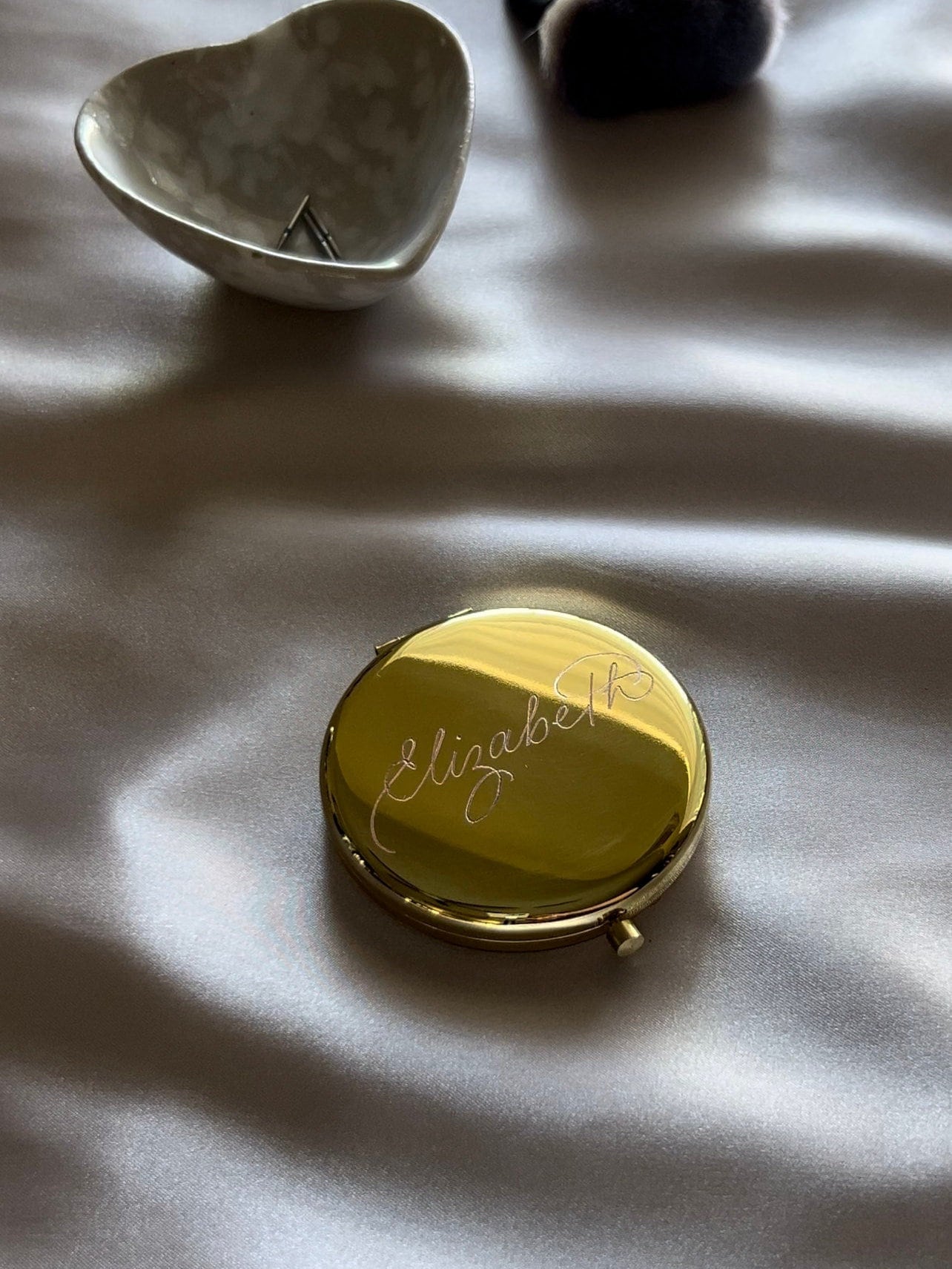 Engraved Compact Mirror: Personalized Bridesmaid Keepsake