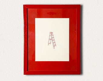 Ladder Scrawl - Unframed Art Print (8 x 10)