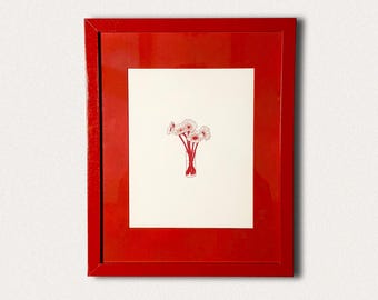 Flowers Scrawl - Unframed Art Print (8 x 10)