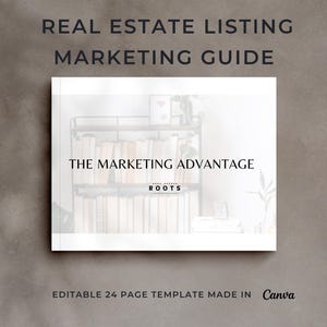 Real Estate Listing Marketing Guide: Editable Canva Template