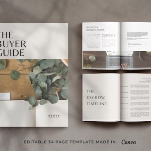 Real Estate Buyer Guide, Real Estate Marketing Template, Buyer Guide Real Estate, Buyer Consultation, Real Estate Canva, Realtor Marketing