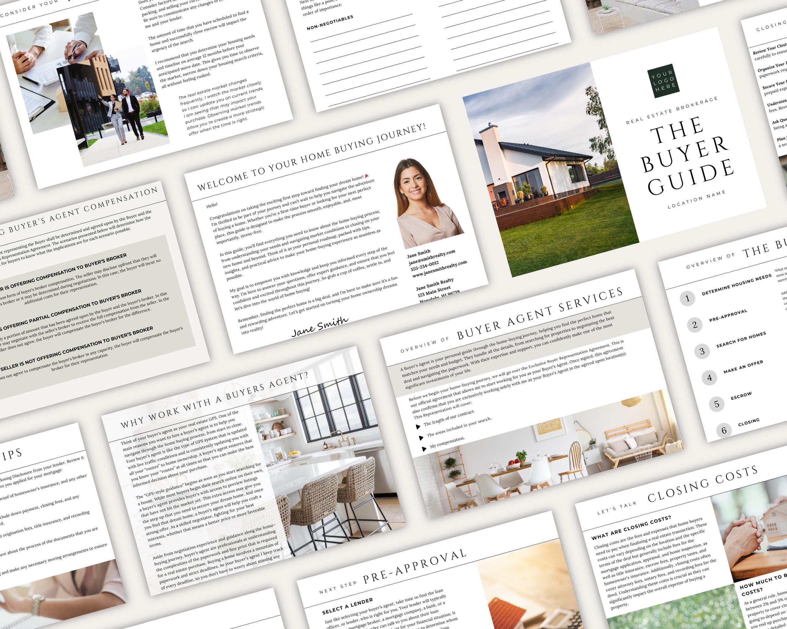 Real Estate Buyer & Seller Guide Bundle: Canva Templates (digital ...