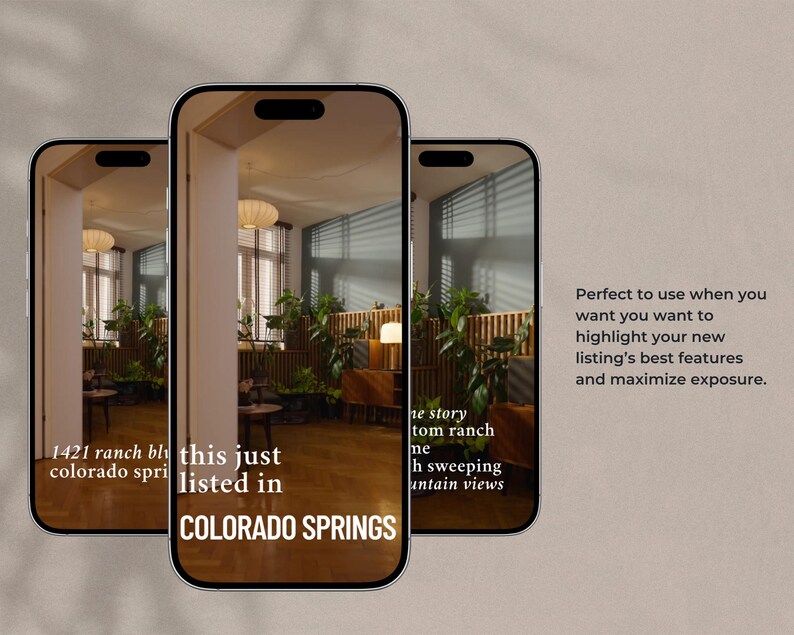 Real Estate Instagram Reel Templates Canva Listing Kit Etsy