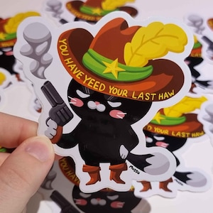Cowboy Cat Vinyl Sticker