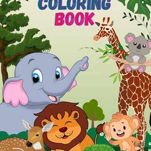 塗り絵 - 動物 - 高解像度の PDF - 自宅で簡単に印刷でき、雨の日、旅行、ホームスクール、パーティーのアクティビティに最適です。