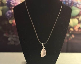Natural Stone Wire Wrapped Pendants | Rose Quartz & Green Aventurine | Stainless Steel Wire Jewelry