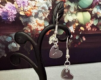 Personalized Heart Charm Earrings