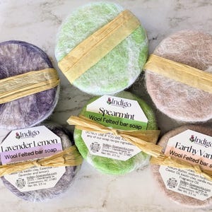Felted Soap bar: Merino Wool or Alpaca, All-Natural, Handmade, Exfoliating