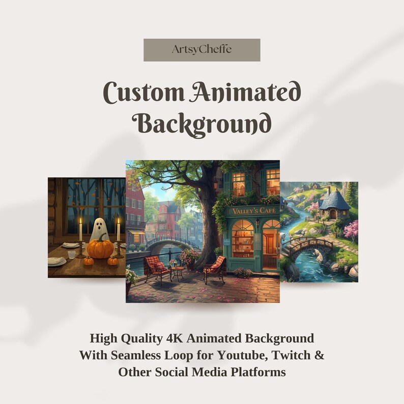 Custom Moving Background 4K Animated Background: Cozy Seamless Loop Wallpaper (digital Download ...