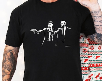 Joelinton & Bruno Guimarães Pulp Fiction Style T Shirt | Newcastle T Shirt | Nufc | Geordie T Shirt | Funny Football Tee Christmas Newcastle