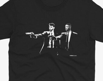 Kvicha Kvaratshkelia & Ousemane Dembele Pulp Fiction Style T Shirt | Paris SG T Shirt | PSG T Shirt | France Football T Shirt | Football Tee