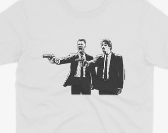 Koszulka Nicka Woltemade i Dana Burnsa w stylu Pulp Fiction | Koszulka Newcastle | Nufc | Koszulka Geordie | Zabawna koszulka piłkarska | Newcastle United