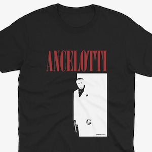 Carlo Ancelotti Scarface Style T Shirt | Real Madrid T Shirt | RMFC | Los Blancos | Bernabeu | Real Madrid Fan | Real Madrid Gift