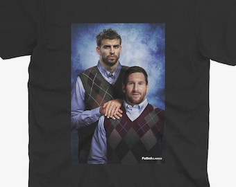 Gerard Pique & Lionel Messi T Shirt | Barcelona T Shirt | Lionel Messi Barcelona | Barcelona Shirt | Pique and Messi | Pique Barcelona Tee